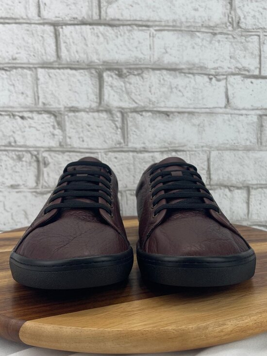 Birchbury Bramfords Mens 12 Brown Black Pebbled Leather Slip On Casual Shoes main image 9